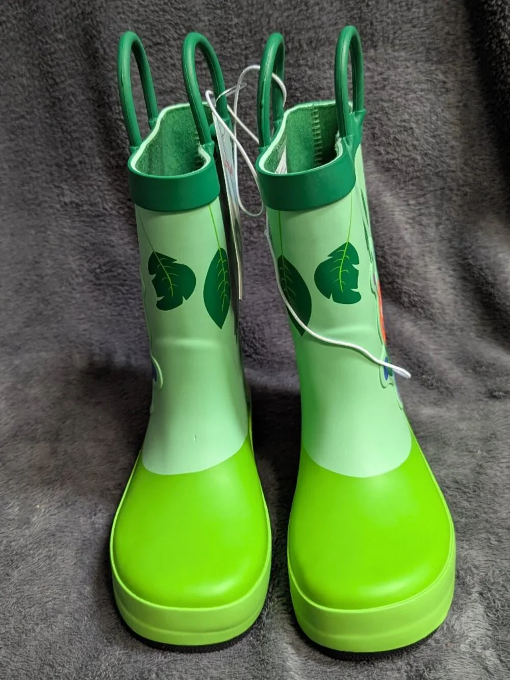NWT Cat & Jack Green Caterpillar Rain Boots